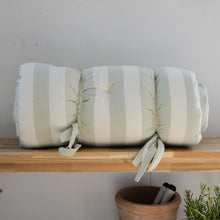 Load image into Gallery viewer, Bench Cushion Green and White Stripes
