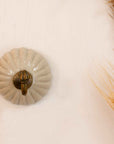 IB Laursen Ceramic and Brass Hook in Cream or White