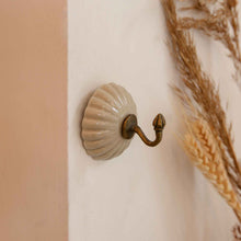 Load image into Gallery viewer, IB Laursen Ceramic and Brass Hook in Cream or White