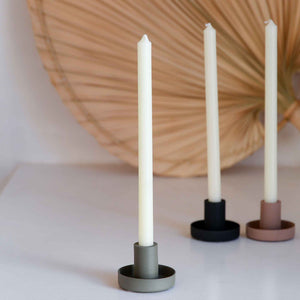 Dusty green taper candle holder