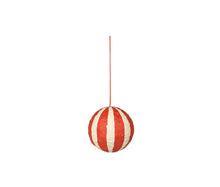 Load image into Gallery viewer, Broste Deko Large Cotton Sphere in Red Stripe