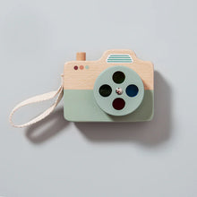 Load image into Gallery viewer, Petite Monkey Wooden Camera in Various Colours