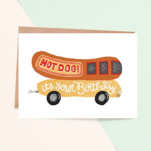 Jade Fisher Hot Dog it's Your Birthday Greeting Card