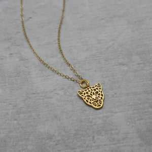 Mara Leopard Necklace in Gold