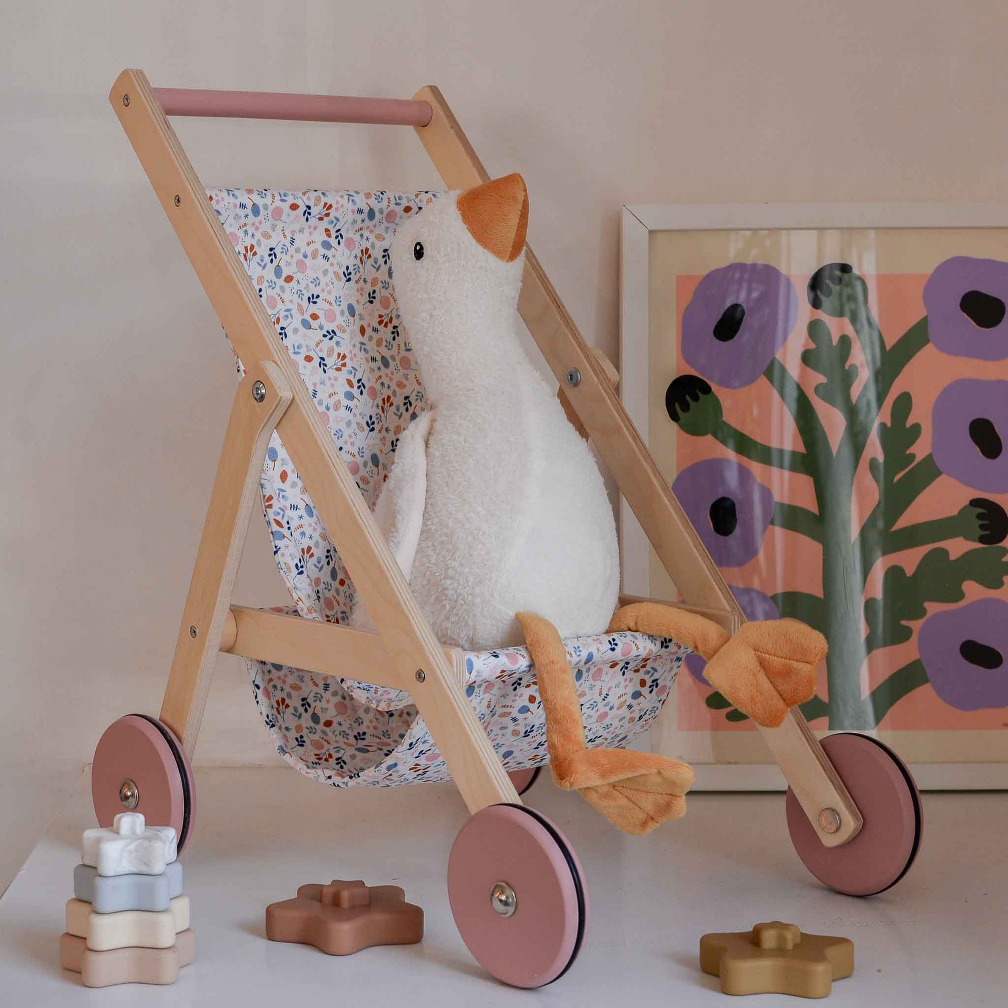 little dutch Wooden doll stroller