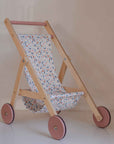 Wooden doll stroller