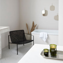 Load image into Gallery viewer, earthbound green candle meraki glass large styled bathroom photo