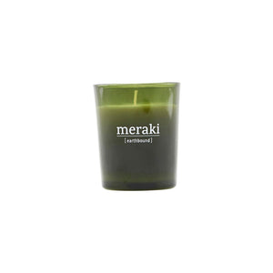 meraki earthbound green glass candle soul fragrance small
