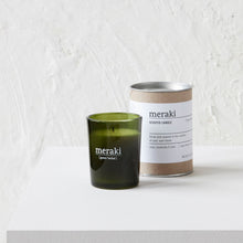 Load image into Gallery viewer, meraki green herbal candle small gree glass soy fragrance candle