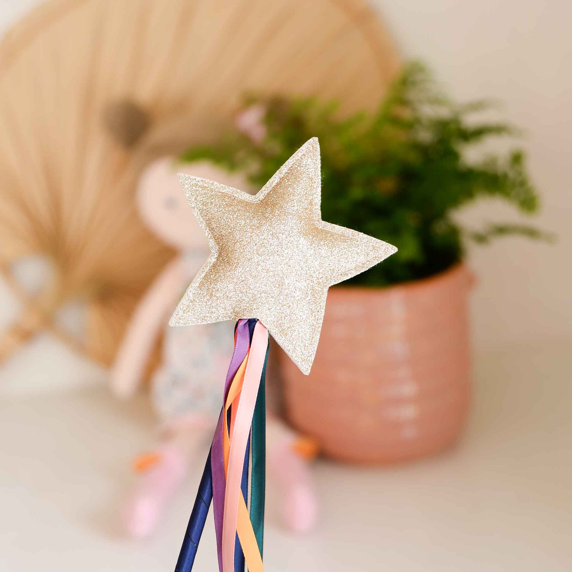 Mimi and Lula Rainbow Ribbon Wand