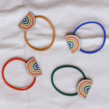 Load image into Gallery viewer, Mimi and Lula Natural Rainbow Pony Hair Ties Pack
