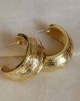 Big Metal London chunky Zara gold plated half hoop earrings hypoallergenic
