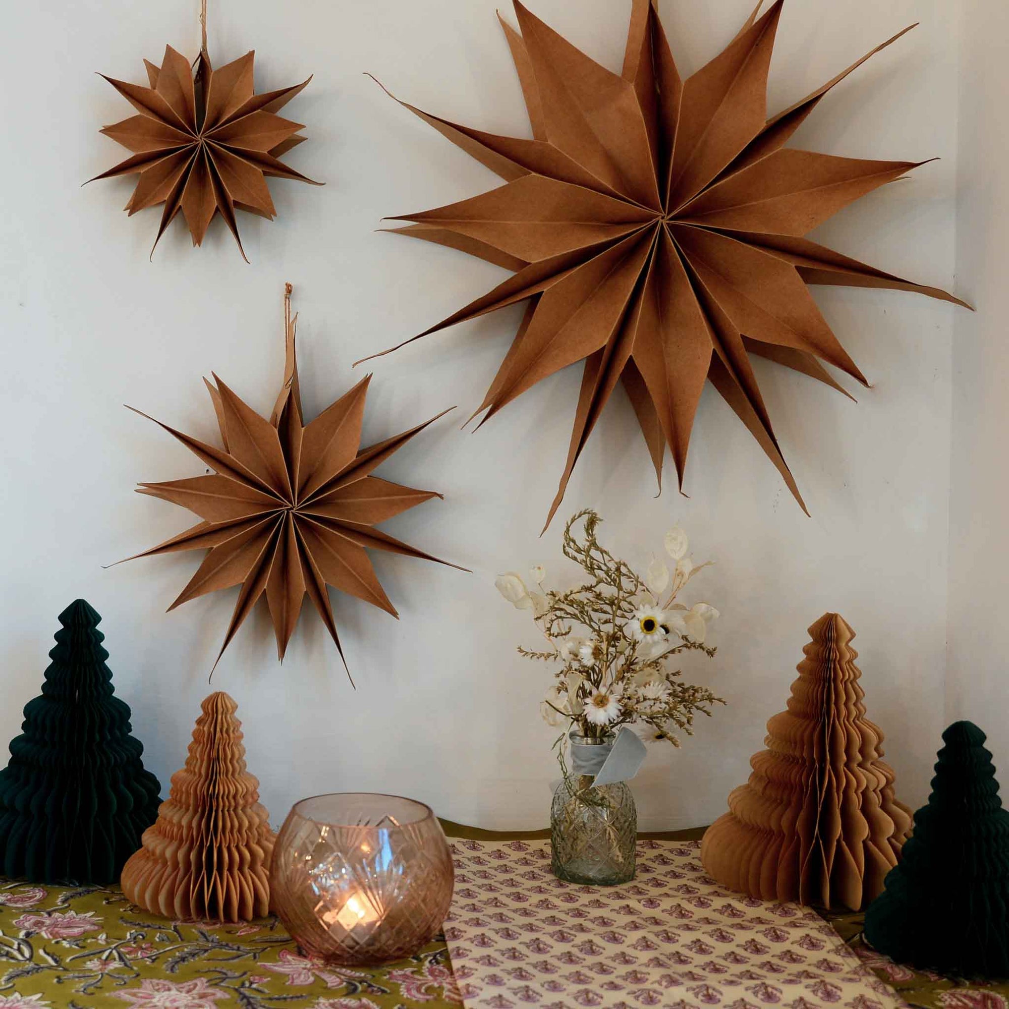 House Doctor Capella Paper Star Natural Decoration Setup