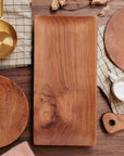 reclaimed teak wooden large sized rectangular wooden tray original home