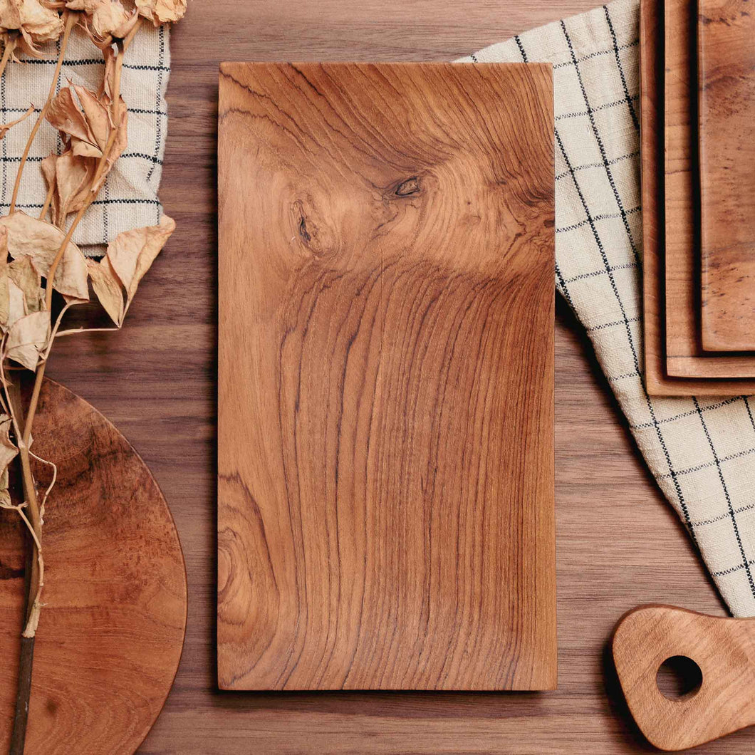 reclaimed teak wooden small sized rectangular wooden tray original home