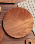 reclaimed teak round wooden plate original home