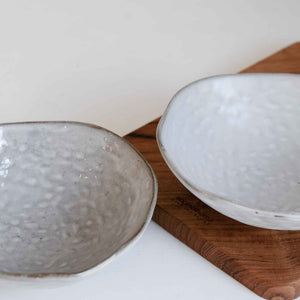Iris bowl pale grey textured bowl ceramic bloomingville stoneware