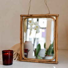Load image into Gallery viewer, bamboo edge mirror from ib laursen