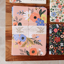 Load image into Gallery viewer, Lively Floral Stitched Notebooks Set of Three Rifle Paper