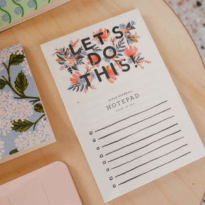 Rifle paper co let's do this stationery note pad floral design