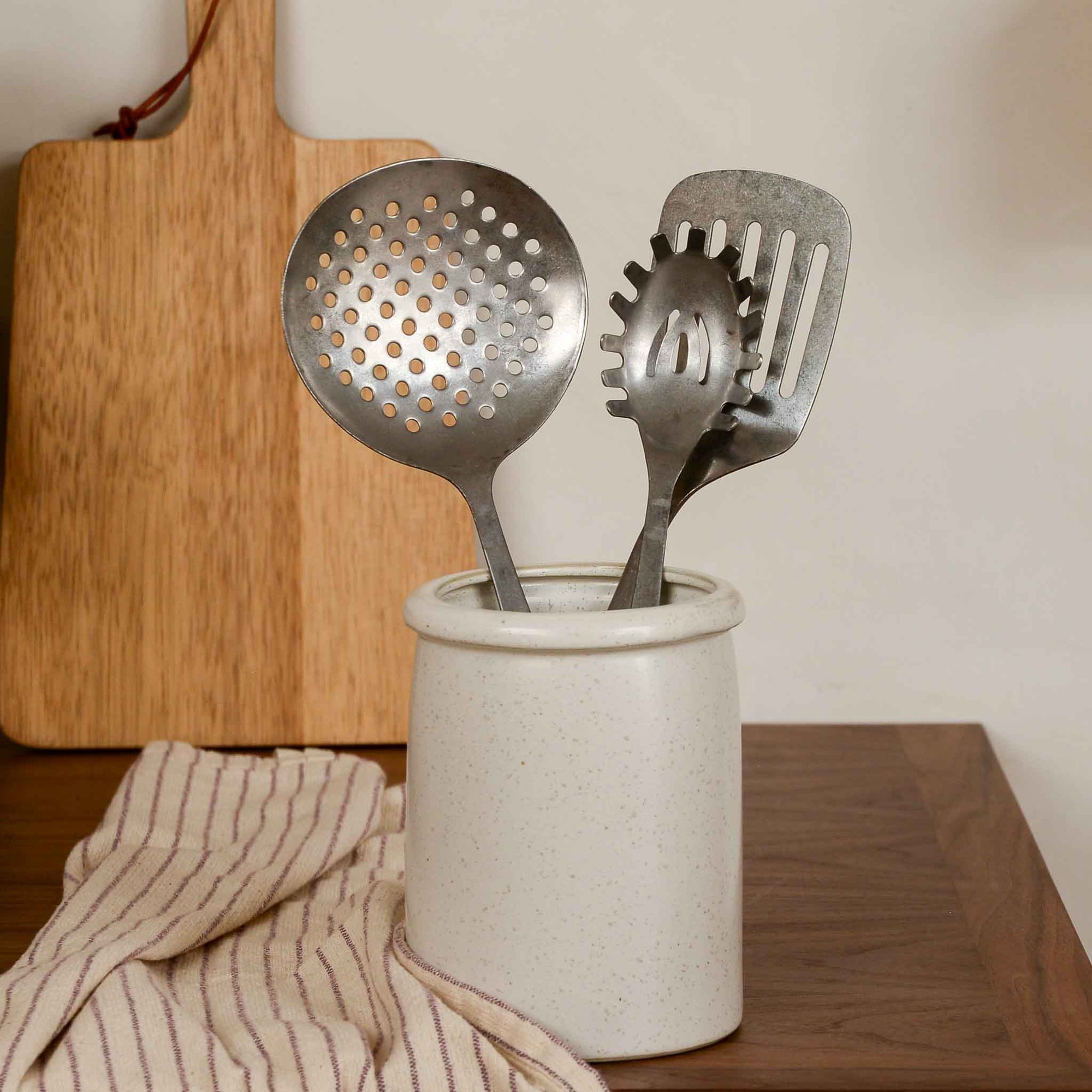 Nicholas vase stainless steel cooking skimmer