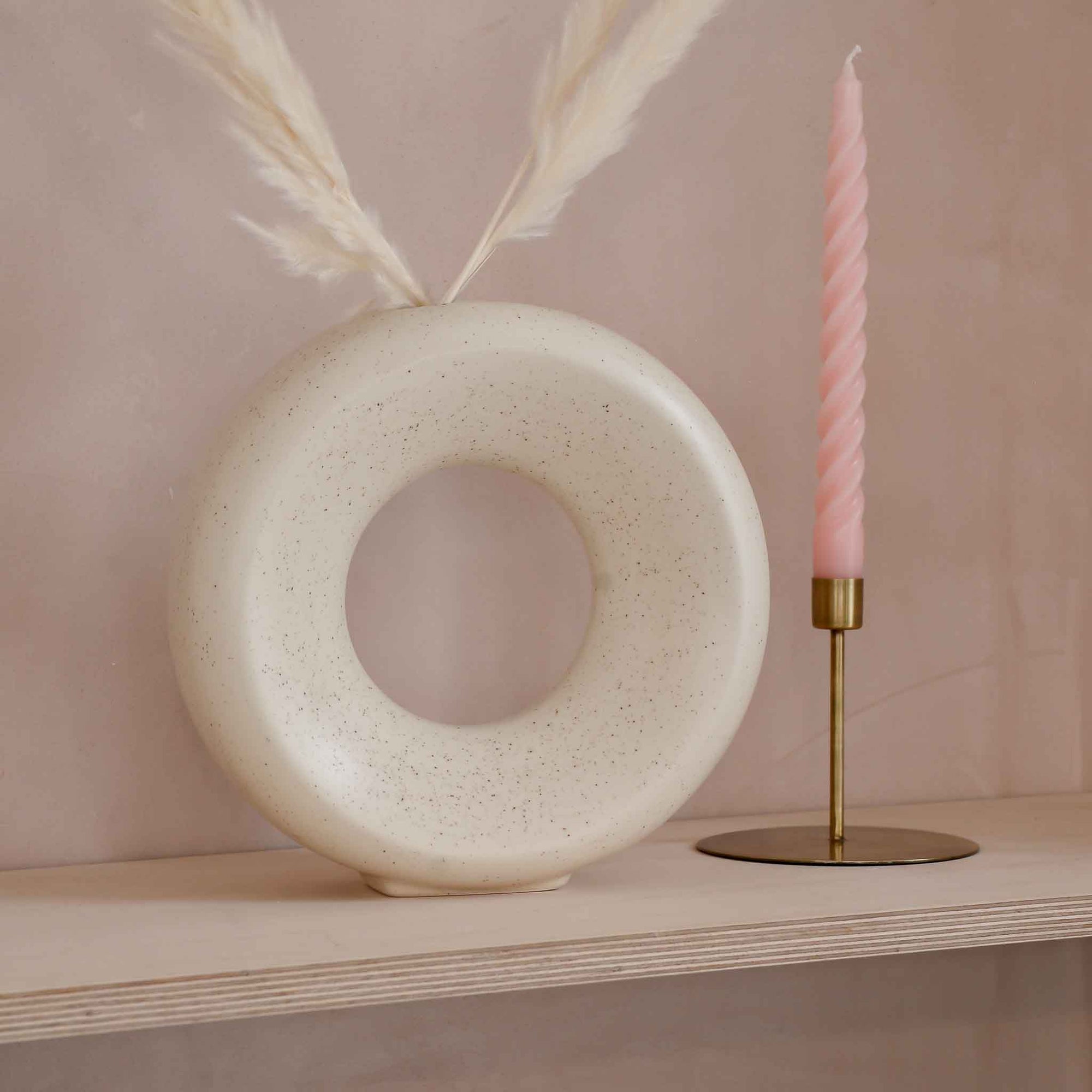Speckled Clay Vase circle ceramic From HK Living