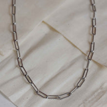 Load image into Gallery viewer, A Weathered Penny Silver Plated Cable Chain Necklace