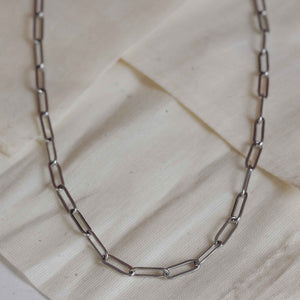 A Weathered Penny Silver Plated Cable Chain Necklace