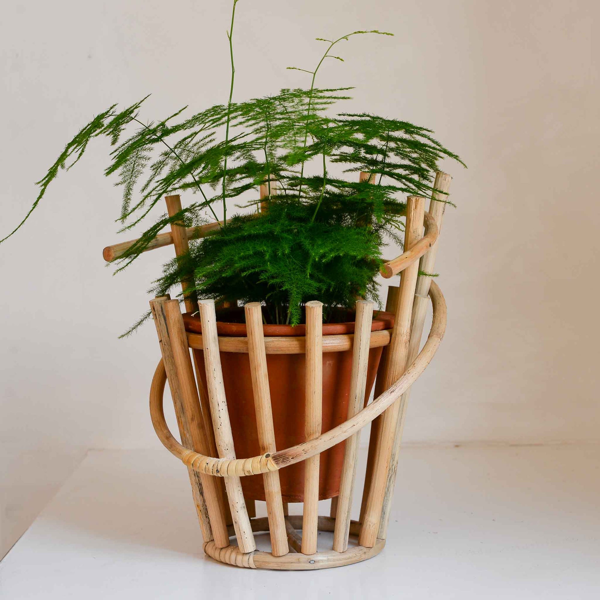 vanda wall flowerpot from bloomingville bamboo pot holder
