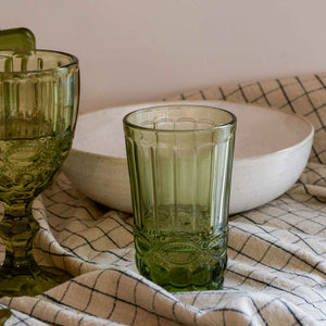 Florie green glass drinking glass tableware by bloomingville