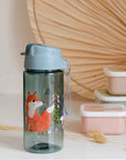children's Drinking Bottle Woodlands in Stone Blue petit monkey