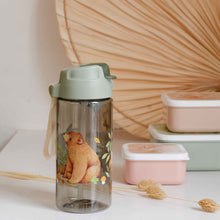 Load image into Gallery viewer, Children&#39;s Drinking Bottle Bear and Friends in Sage Green petit monkey