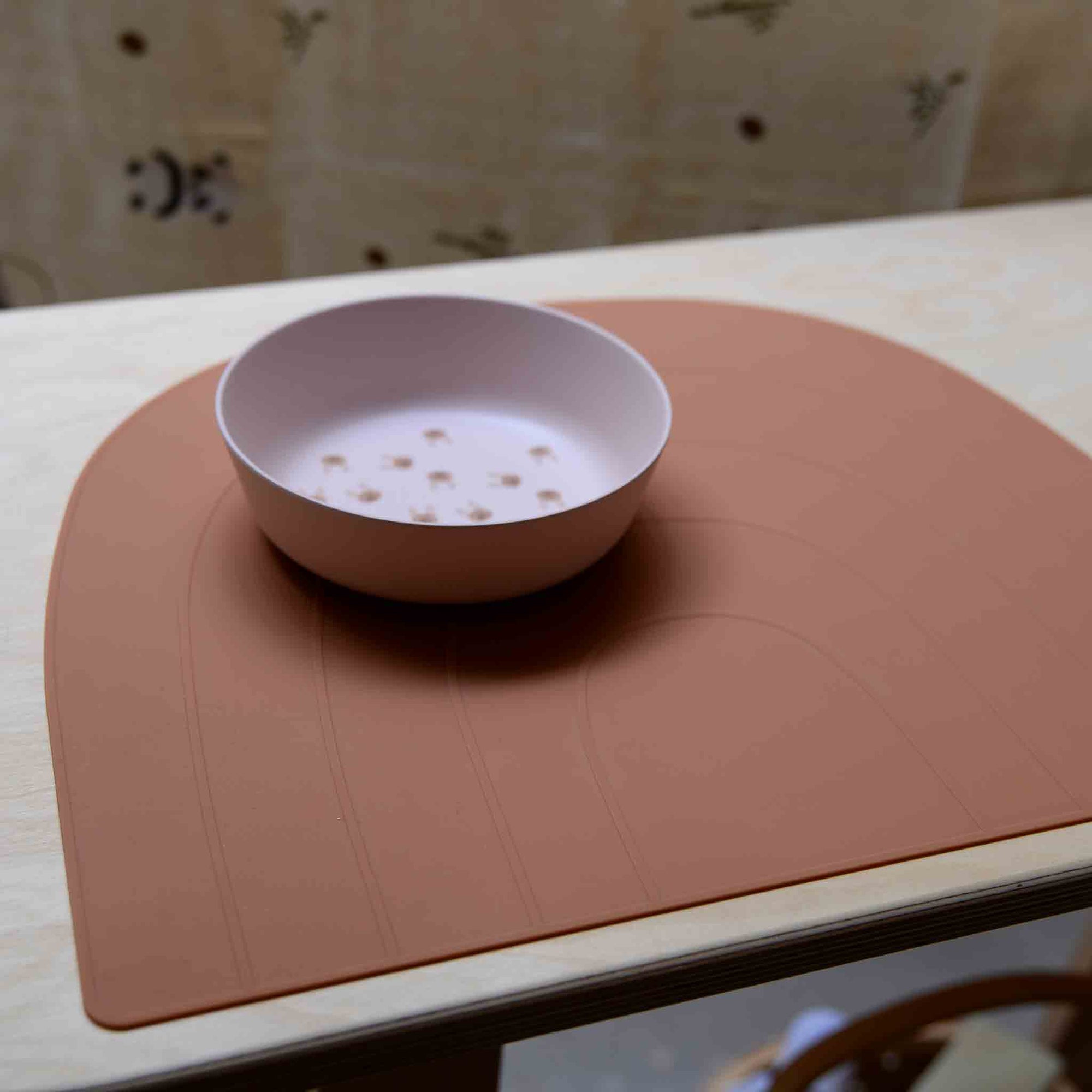 rainbow rubber placemat