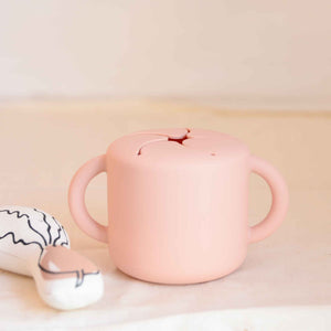 Mushie Snack Cup in pink