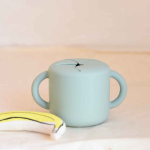 Mushie Snack Cup in blue