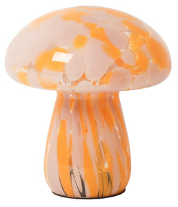 Mushy Glass Mushroom Portable Lamp Pink/Orange