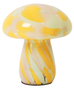 Mushy Glass Mushroom Portable Lamp Pink/Green/Yellow