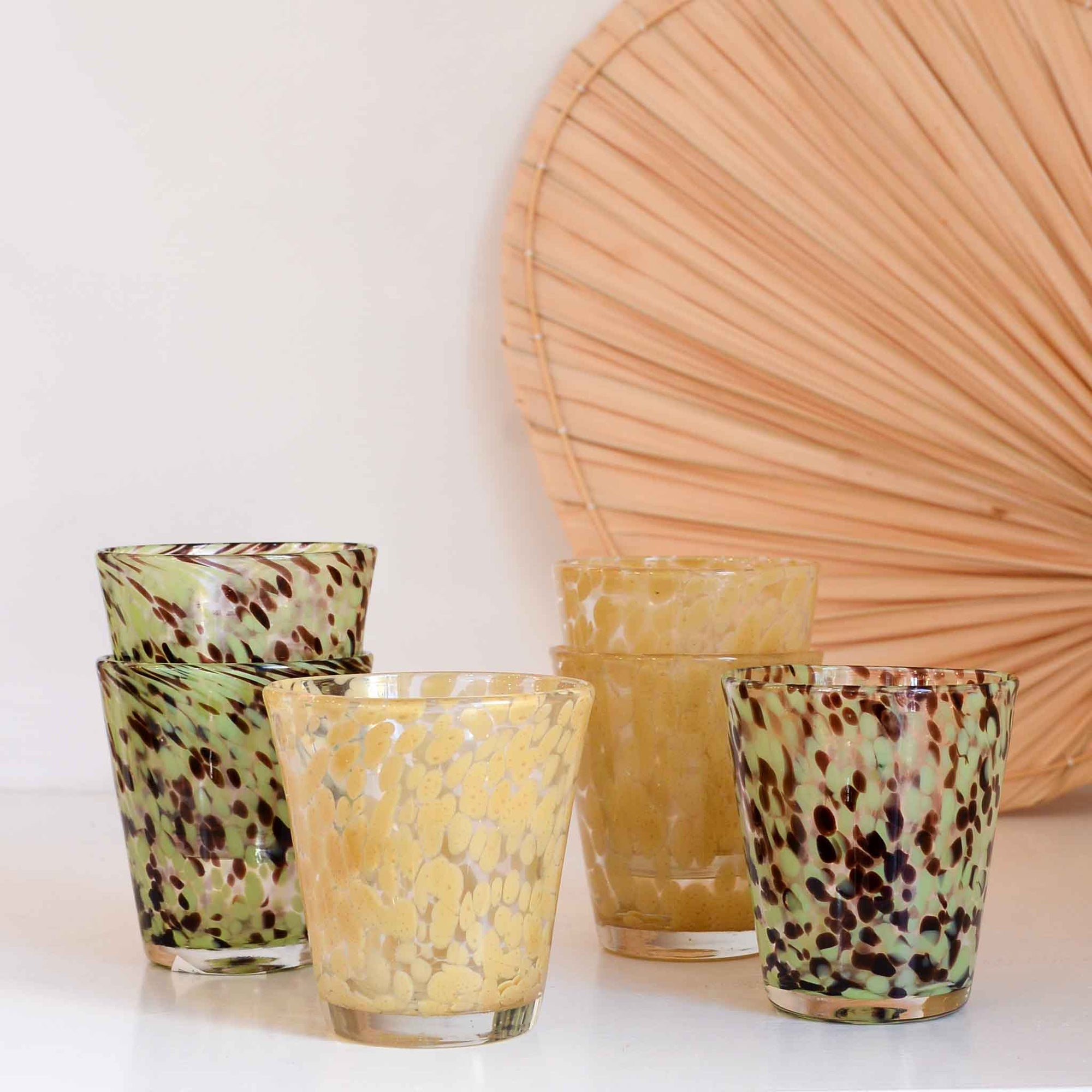 Nordal Tepin Tortoiseshell Drinking Glass