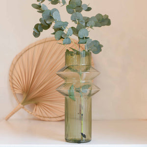 Nordal Rilla Tall Glass Retro Vase