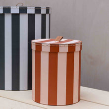 Load image into Gallery viewer, Round Striped Storage Box in Small