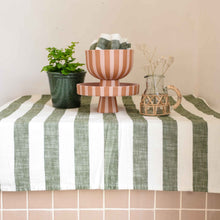 Load image into Gallery viewer, OYOY Olive Striped Table Cloth in Small or Large