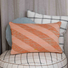 Load image into Gallery viewer, 100% Cotton Takara Cushion in Striped Caramel and Rose 35 X 50