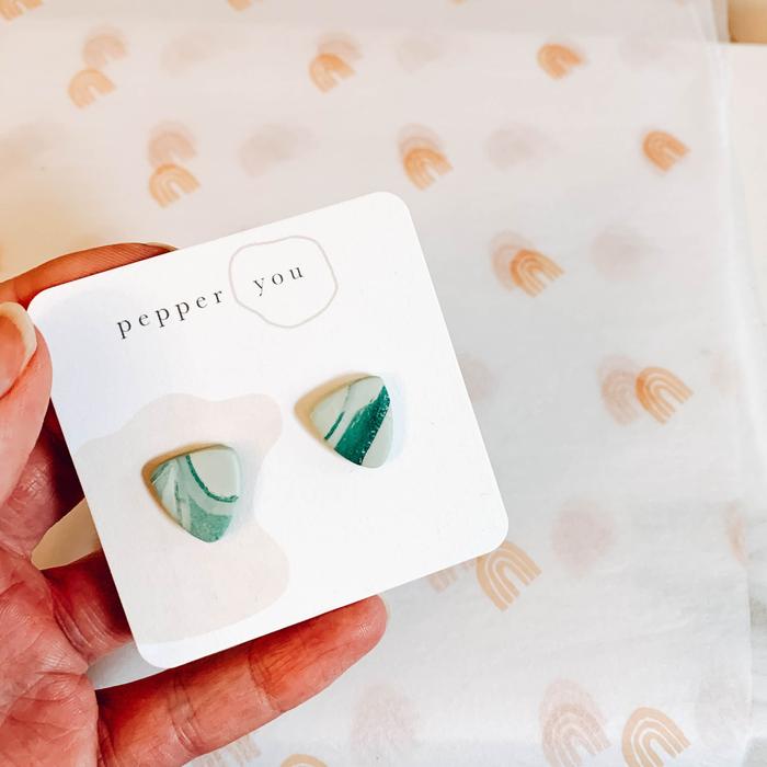 Pepper you surprise watercolour studs