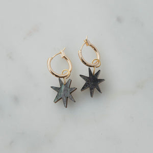 Marble Star Gold Hoops / Colours