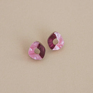 Oh Shaped Stud Earrings / Colours