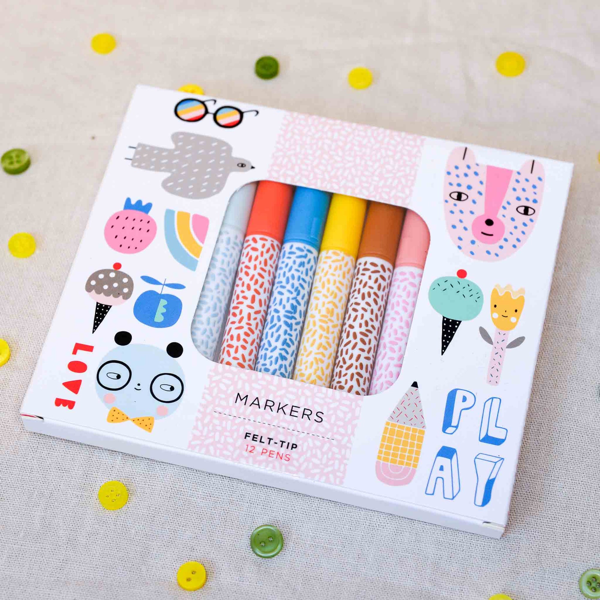 petit monkey felt tip markers