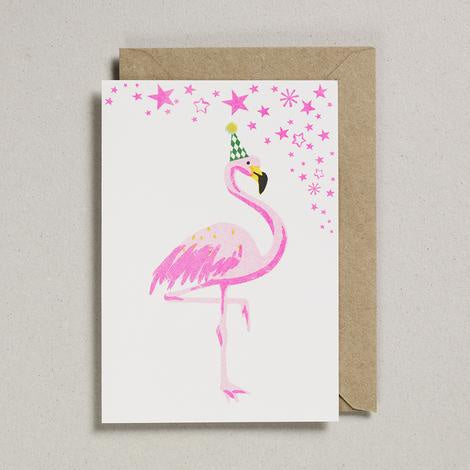 Petra Boase Confetti Flamingo Kids' Birthday Card