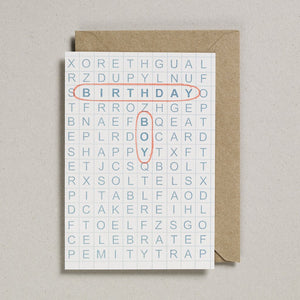 Petra Boase Word Search Birthday Boy Kids' Birthday Card