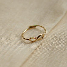 Load image into Gallery viewer, gold-plated-stacking-ring-infinity-symbol