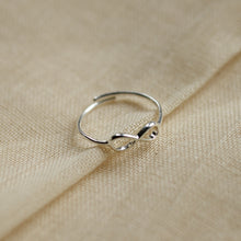 Load image into Gallery viewer, silver-plated-stacking-ring-infinity-symbol